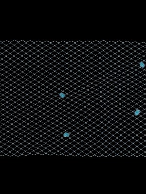 Light Blue Russian Veiling with Pom Poms – 9″ Light Blue Russian Veiling with Pom Poms – 9″