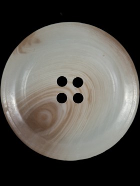 Brown and Ivory Swirled Plastic 4-Hole Button – 44L/28mm Brown and Ivory Swirled Plastic 4-Hole Button – 44L/28mm