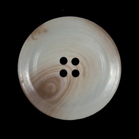 Brown and Ivory Swirled Plastic 4-Hole Button – 44L/28mm Brown and Ivory Swirled Plastic 4-Hole Button – 44L/28mm