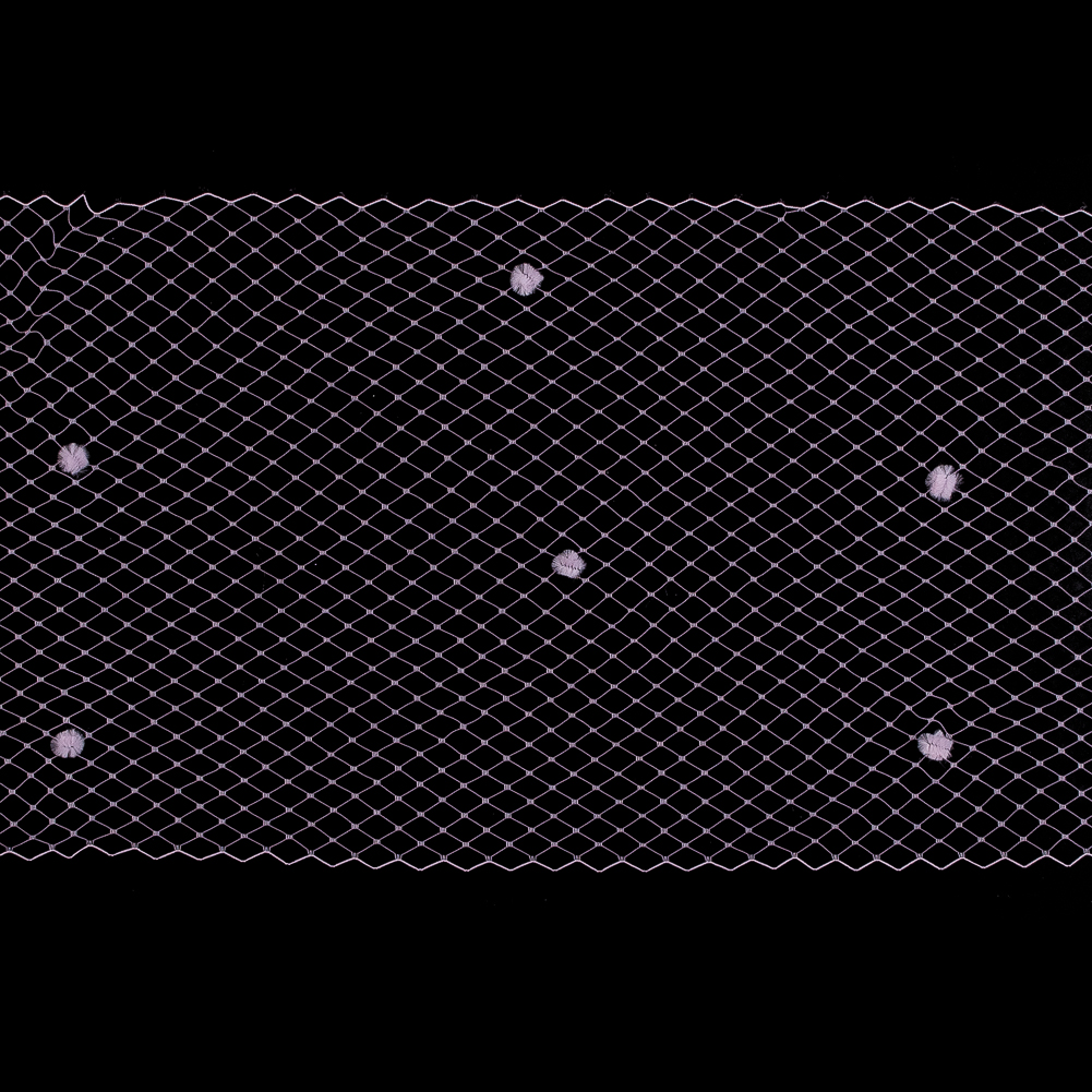 Pink Russian Veiling with Pom Poms – 9″ Pink Russian Veiling with Pom Poms – 9″