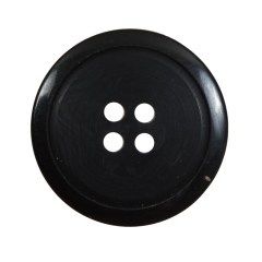 Black Plastic 4-Hole Button – 40L/25.5mm Black Plastic 4-Hole Button – 40L/25.5mm