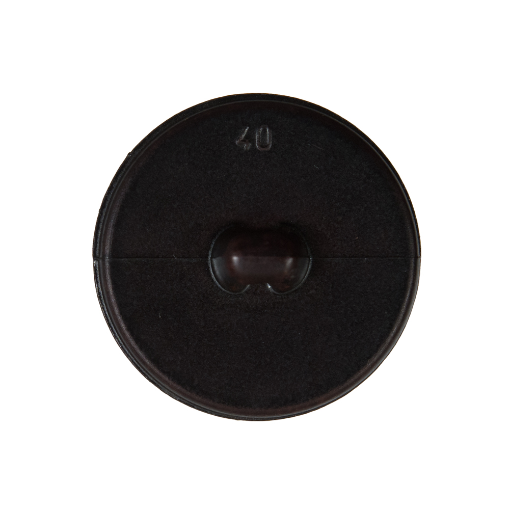 Brown Plastic Button with Emblem – 40L/25.5mm Brown Plastic Button with Emblem – 40L/25.5mm