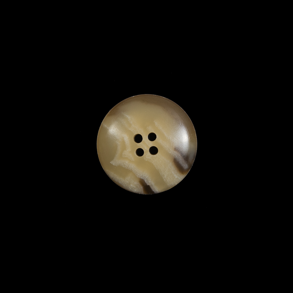 Tan and Brown Swirl 4-Hole Plastic Button – 24L/15mm Tan and Brown Swirl 4-Hole Plastic Button – 24L/15mm