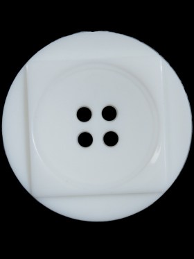 White Geometric 4-Hole Plastic Button – 44L/28mm White Geometric 4-Hole Plastic Button – 44L/28mm