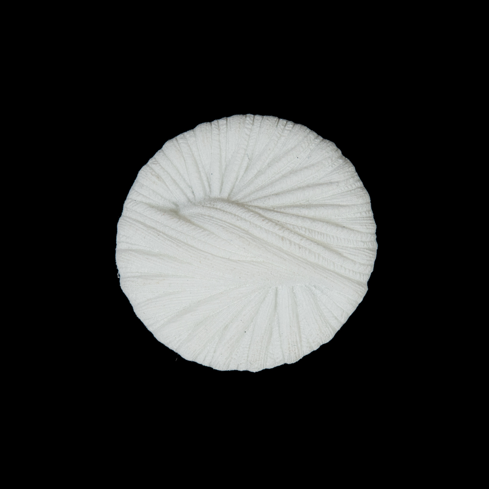Italian White Twisted Plastic Shank-Back Button – 36L/23mm Italian White Twisted Plastic Shank-Back Button – 36L/23mm