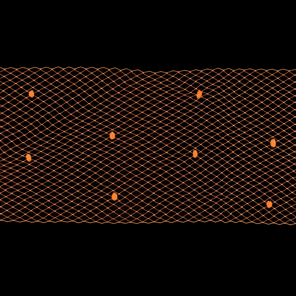 Orange Russian Veiling with Pom Poms – 9″ Orange Russian Veiling with Pom Poms – 9″