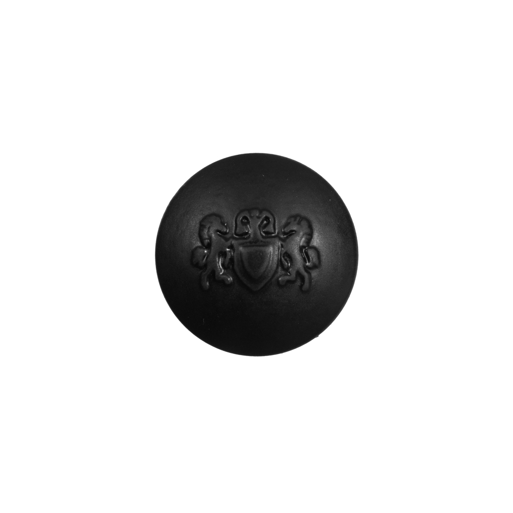 Black Plastic Button with Emblem – 24L/15mm Black Plastic Button with Emblem – 24L/15mm