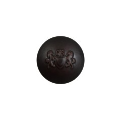 Brown Plastic Button with Emblem – 24L/15mm Brown Plastic Button with Emblem – 24L/15mm