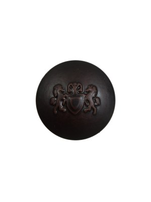 Brown Plastic Button with Emblem – 24L/15mm Brown Plastic Button with Emblem – 24L/15mm
