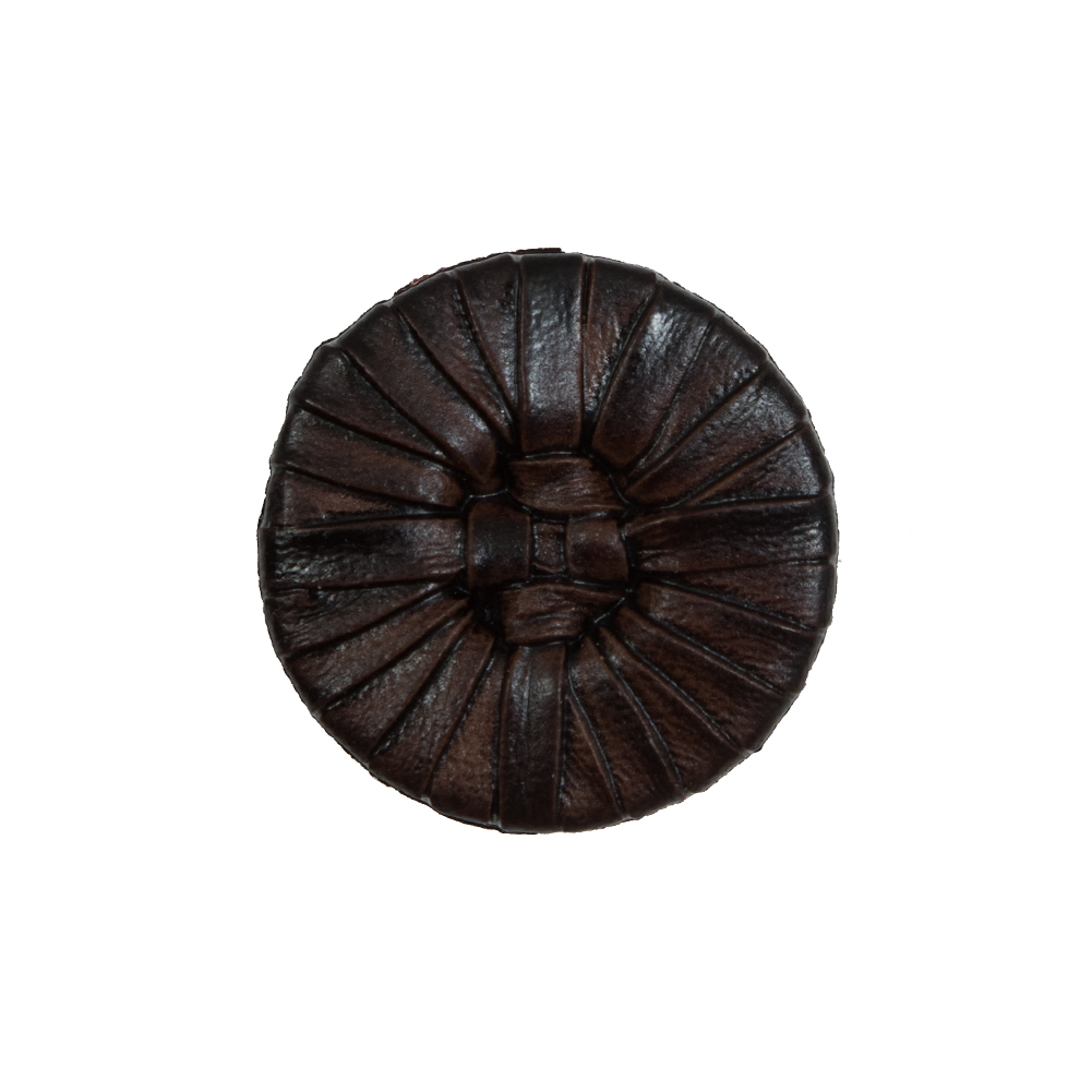 Brown Faux Leather Plastic Button – 34L/21.5mm Brown Faux Leather Plastic Button – 34L/21.5mm