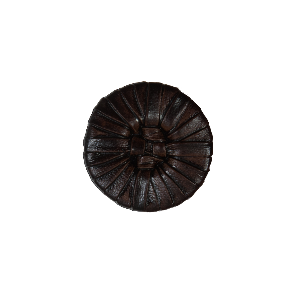 Brown Faux Leather Plastic Button – 32L/20MM Brown Faux Leather Plastic Button – 32L/20MM