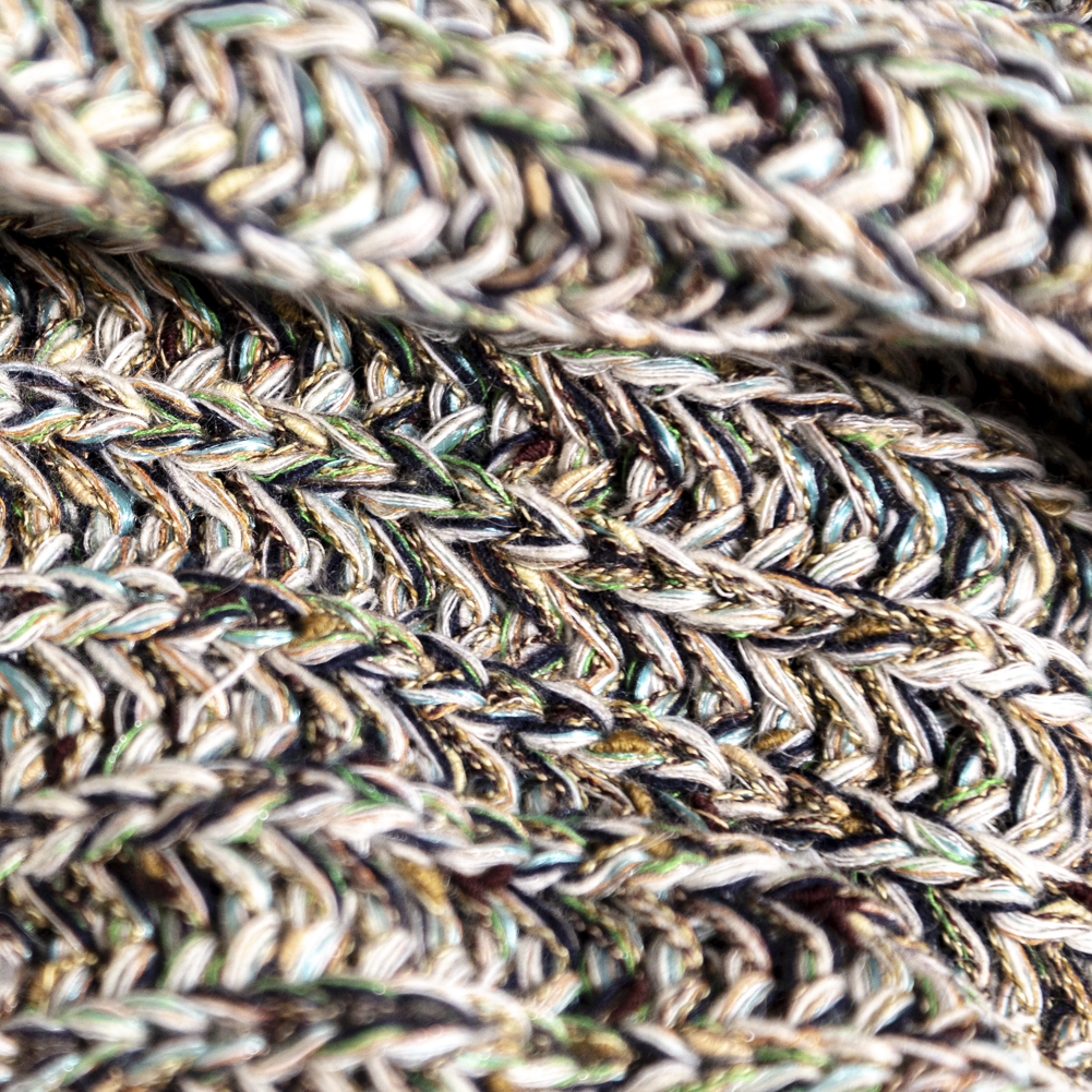 Italian Aqua, Navy and Green Chunky Wool Knit