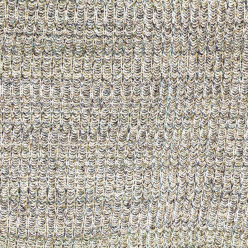 Italian Aqua, Navy and Green Chunky Wool Knit Italian Aqua, Navy and Green Chunky Wool Knit