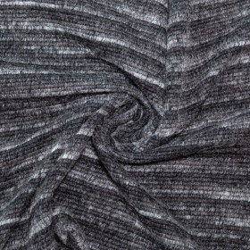Italian Black and Gray Striped Wool Knit Italian Black and Gray Striped Wool Knit