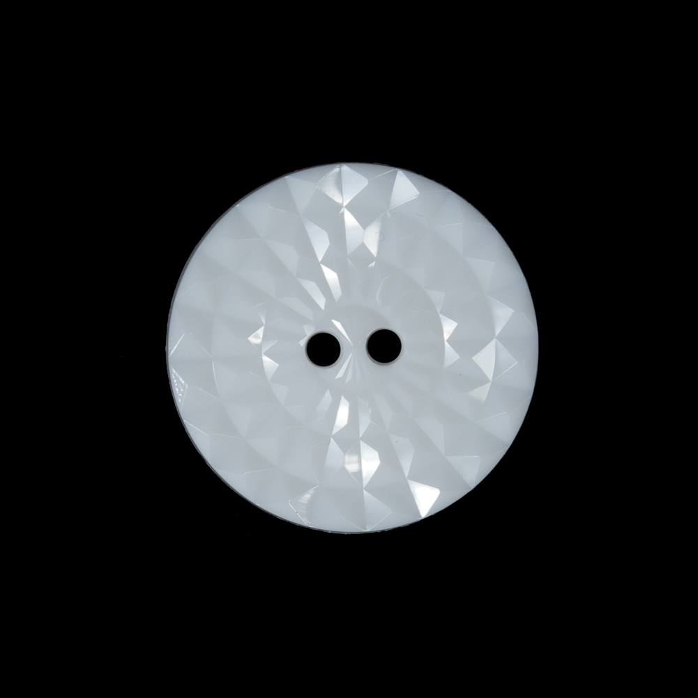 White Etched 2-Hole Plastic Button – 36L/23mm White Etched 2-Hole Plastic Button – 36L/23mm