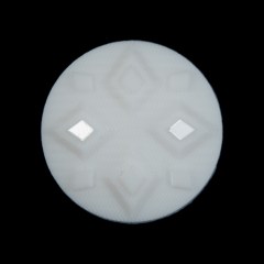 White Diamond Etched Shank Back Button – 44L/28mm White Diamond Etched Shank Back Button – 44L/28mm