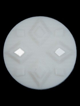 White Diamond Etched Shank Back Button – 44L/28mm White Diamond Etched Shank Back Button – 44L/28mm