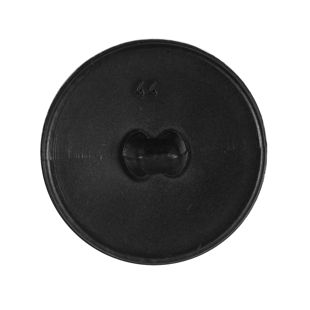 Black Shiny Etched Plastic Button – 44L/28mm Black Shiny Etched Plastic Button – 44L/28mm