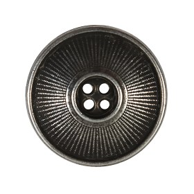 Italian Silver Metal 4-Hole Button – 44L/28mm Italian Silver Metal 4-Hole Button – 44L/28mm