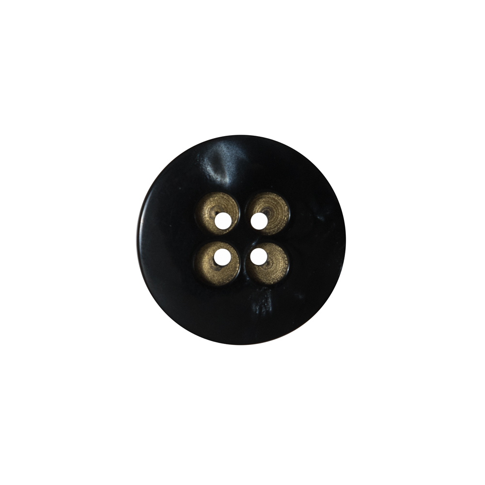 Black and Gold 4-Hole Button – 28L/18mm Black and Gold 4-Hole Button – 28L/18mm