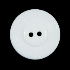 Italian White Beveled 2-Hole Button – 44L/28mm Italian White Beveled 2-Hole Button – 44L/28mm