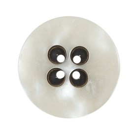 Ivory and Black 4-Hole Button – 44L/28mm Ivory and Black 4-Hole Button – 44L/28mm