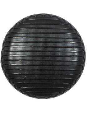 Italian Black Ribbed Metal Shank Back Button – 44L/28mm Italian Black Ribbed Metal Shank Back Button – 44L/28mm