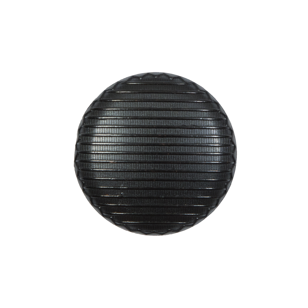 Italian Black Ribbed Metal Shank Back Button – 36L/23mm Italian Black Ribbed Metal Shank Back Button – 36L/23mm