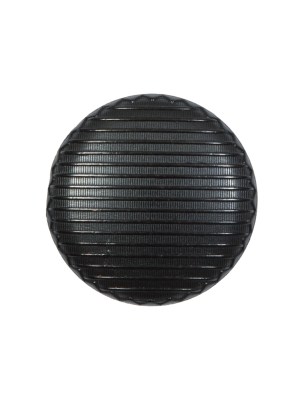 Italian Black Ribbed Metal Shank Back Button – 36L/23mm Italian Black Ribbed Metal Shank Back Button – 36L/23mm