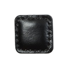 Black Square Topstitched Shank Back Button – 36L/23mm Black Square Topstitched Shank Back Button – 36L/23mm