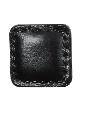 Black Square Topstitched Shank Back Button – 36L/23mm Black Square Topstitched Shank Back Button – 36L/23mm