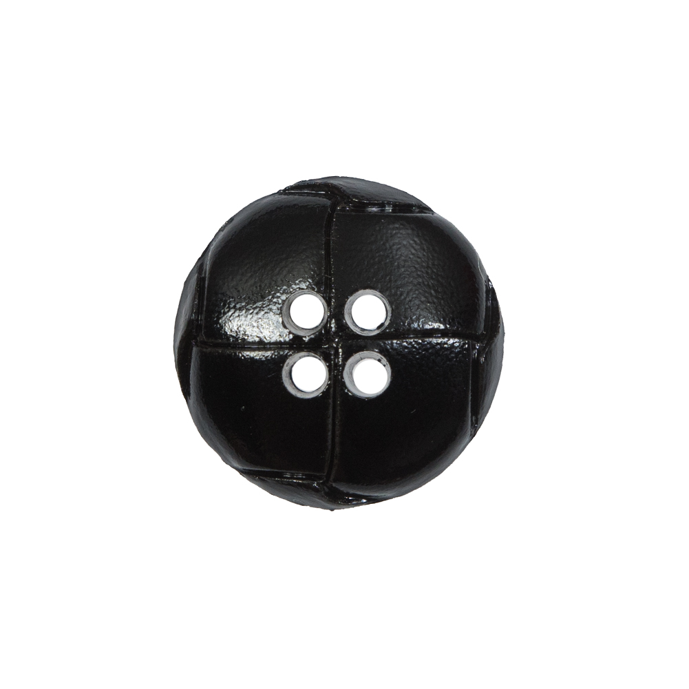 Italian Black Domed 4-Hole Button – 32L/20mm Italian Black Domed 4-Hole Button – 32L/20mm