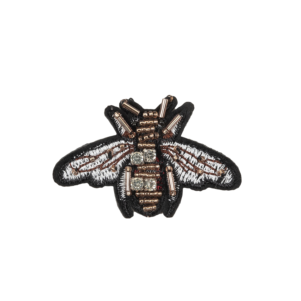 Italian Bee Applique with Beads and Rhinestones – 2.25″ x 1.75″ Italian Bee Applique with Beads and Rhinestones – 2.25″ x 1.75″