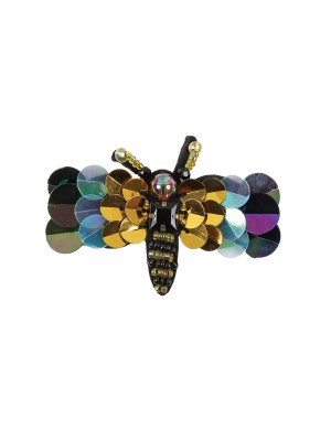 Italian Dragonfly Brooch with Sequins- 2.75″ x 1.5″ Italian Dragonfly Brooch with Sequins- 2.75″ x 1.5″