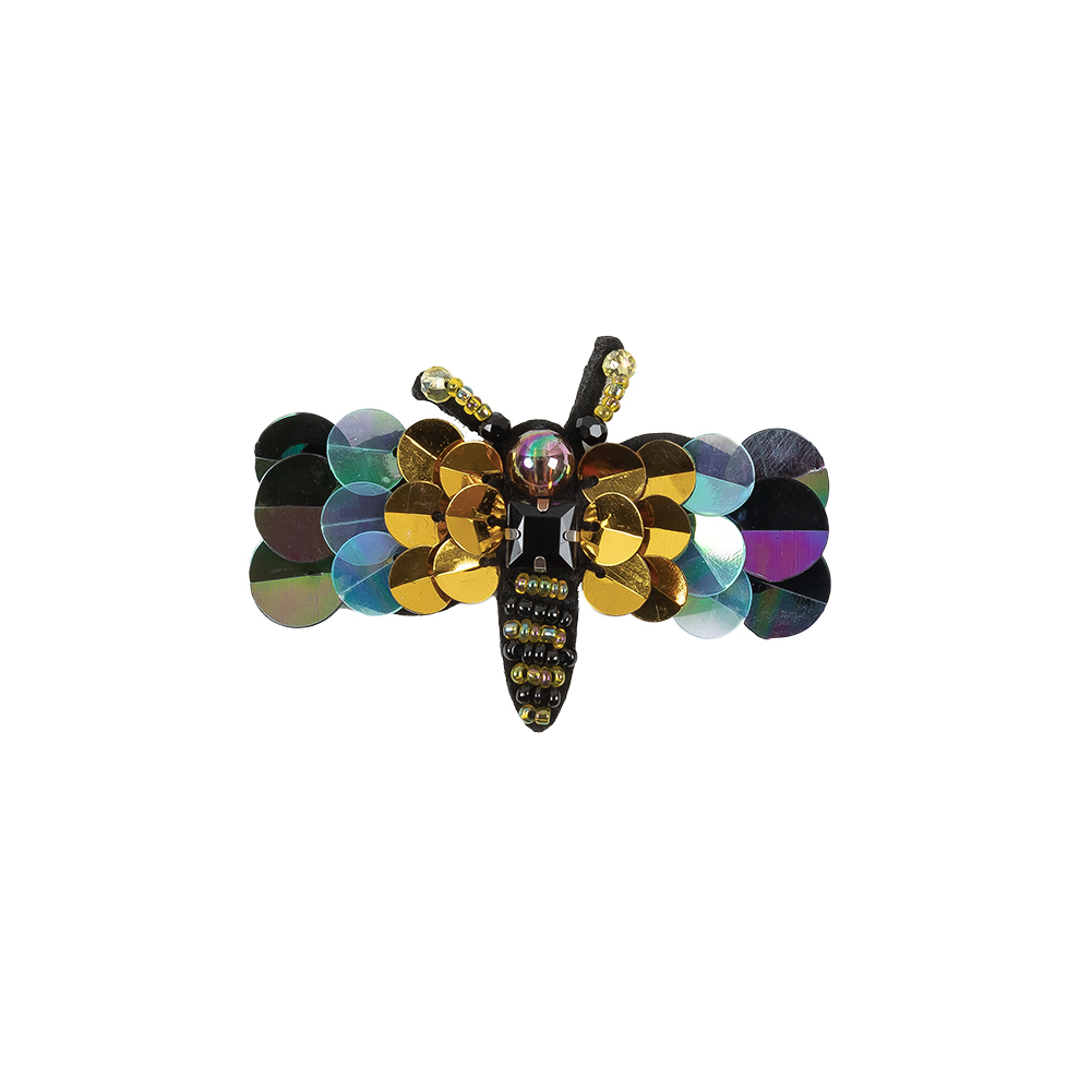 Italian Dragonfly Brooch with Sequins- 2.75″ x 1.5″ Italian Dragonfly Brooch with Sequins- 2.75″ x 1.5″