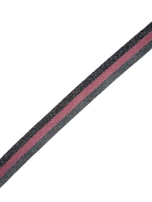 Black/Silver/Pink Lurex Knit Trim – 1.25″ Black/Silver/Pink Lurex Knit Trim – 1.25″