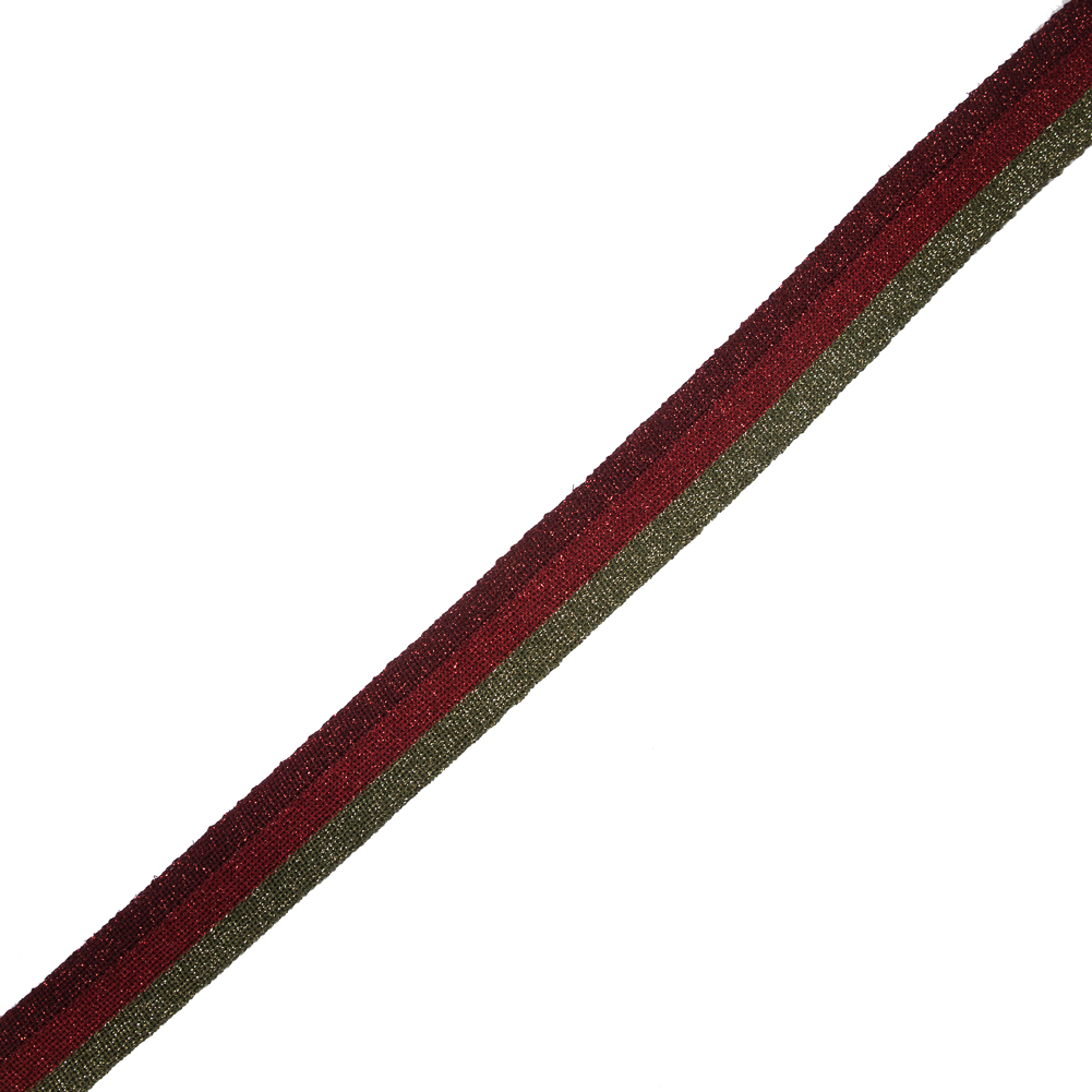 Red/Green/Gold Lurex Knit Trim – 1.25″ Red/Green/Gold Lurex Knit Trim – 1.25″