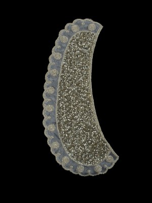 Italian Gold Sequin Embroidered Organza Left Applique – 3″ x 8″ Italian Gold Sequin Embroidered Organza Left Applique – 3″ x 8″