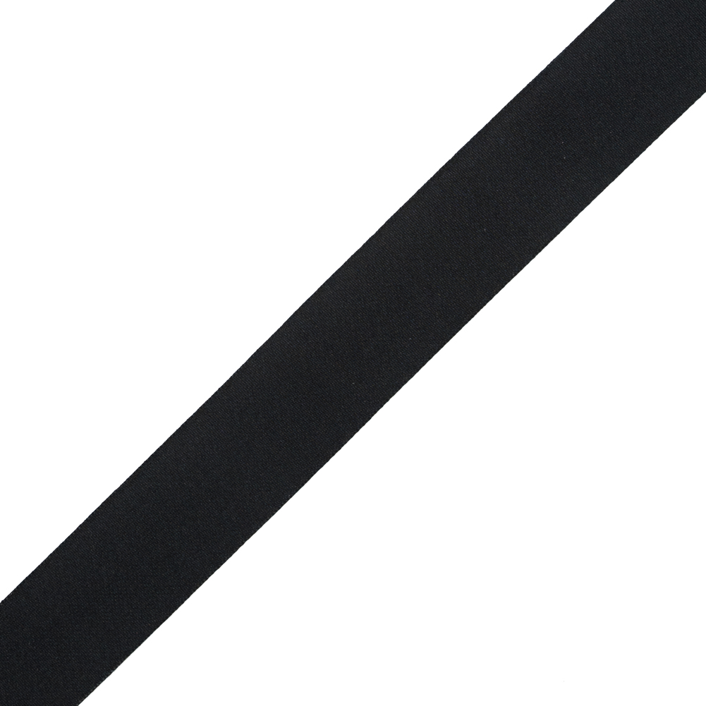Black Single Face Silk Satin Ribbon - 1"