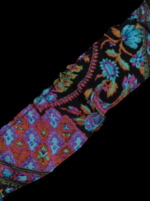 Floral Printed Gathered Silk Trim – 4″ Floral Printed Gathered Silk Trim – 4″