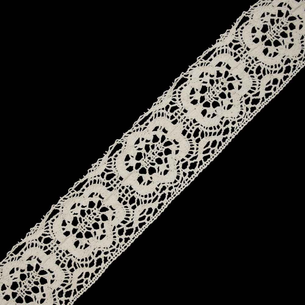 Natural Crochet Lace Trim – 2.75″ Natural Crochet Lace Trim – 2.75″