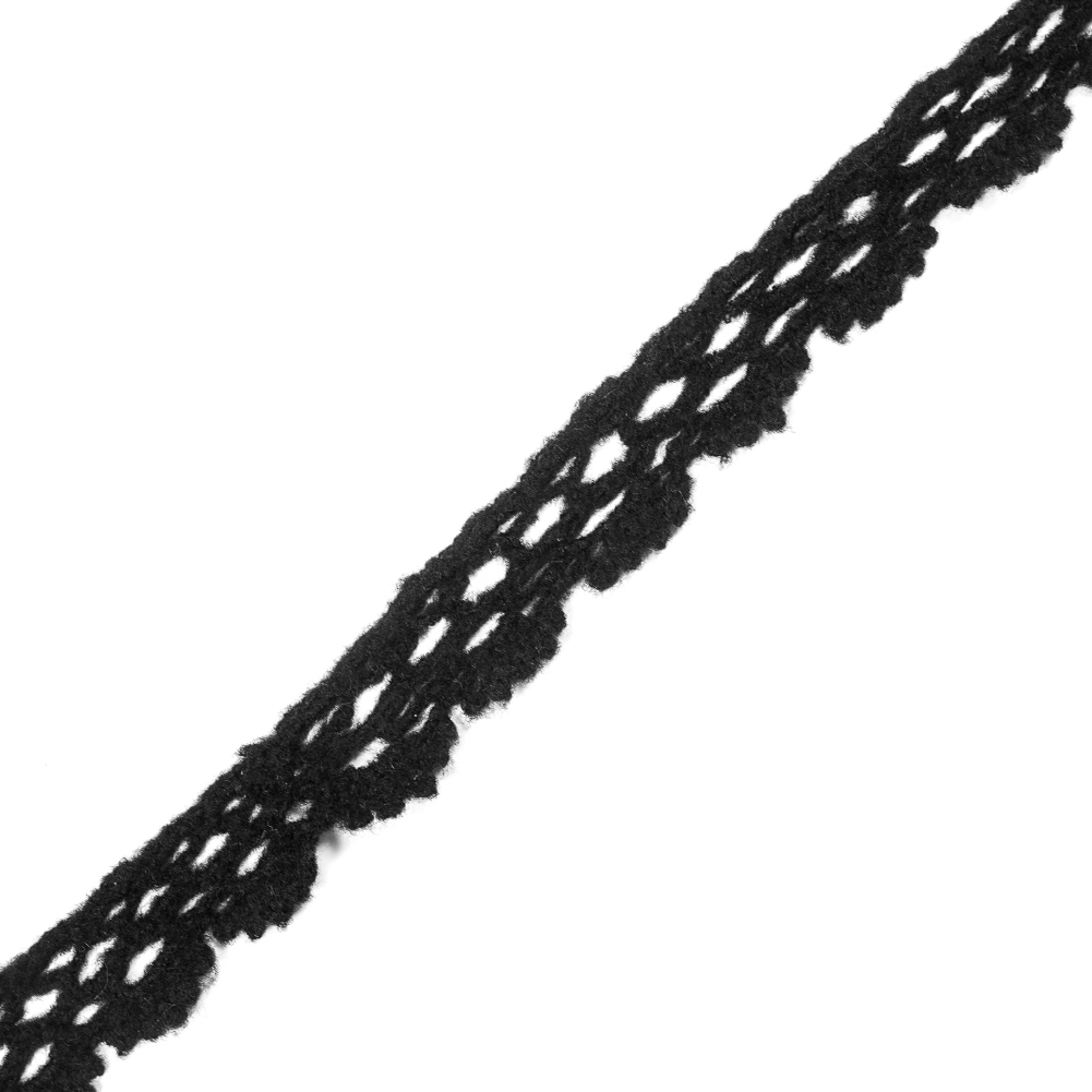 Black Crochet Wool Trim – 1.375″ Black Crochet Wool Trim – 1.375″