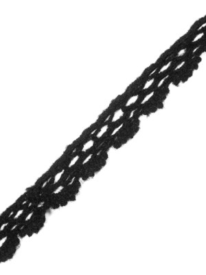 Black Crochet Wool Trim – 1.375″ Black Crochet Wool Trim – 1.375″