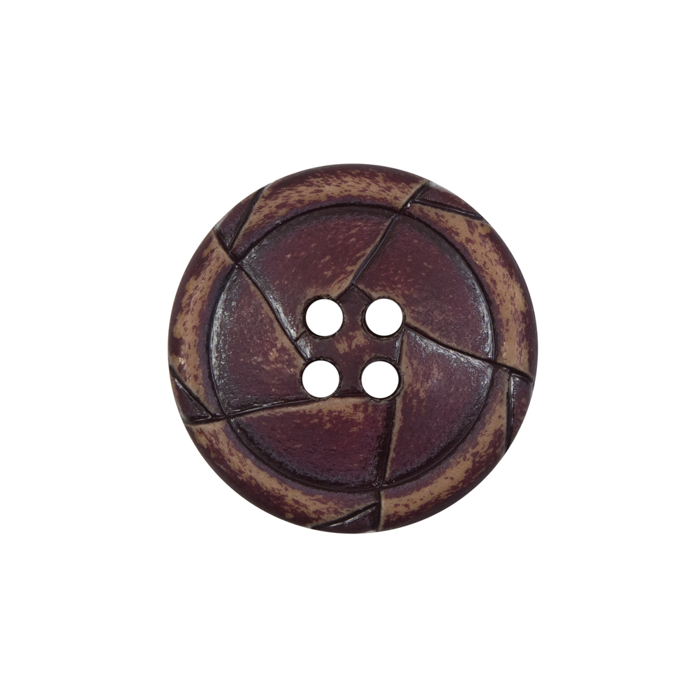 Purple Weathered Plastic 4-Hole Button – 36L/23mm Purple Weathered Plastic 4-Hole Button – 36L/23mm