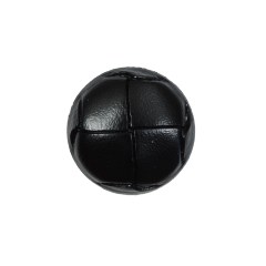Black Faux Leather Shank Back Button – 32L/20mm Black Faux Leather Shank Back Button – 32L/20mm