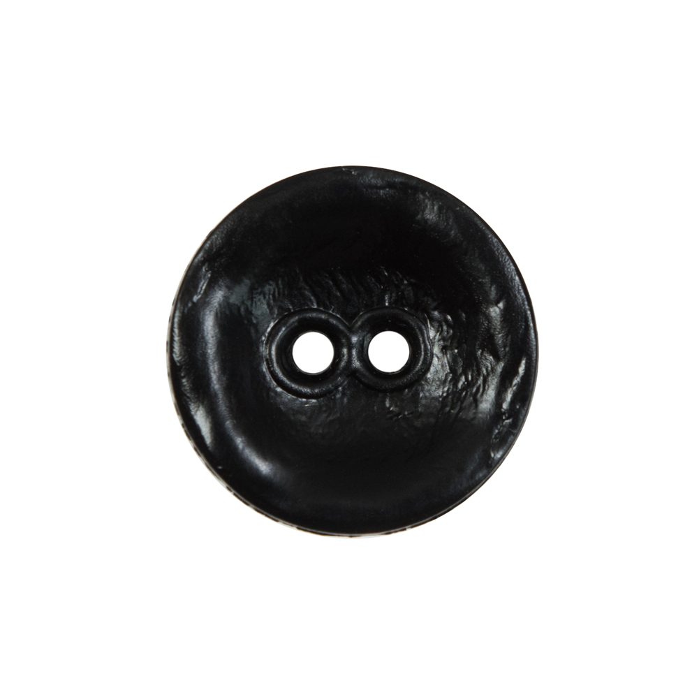 Black Faux Leather Plastic 2-Hole Button – 36L/23mm Black Faux Leather Plastic 2-Hole Button – 36L/23mm