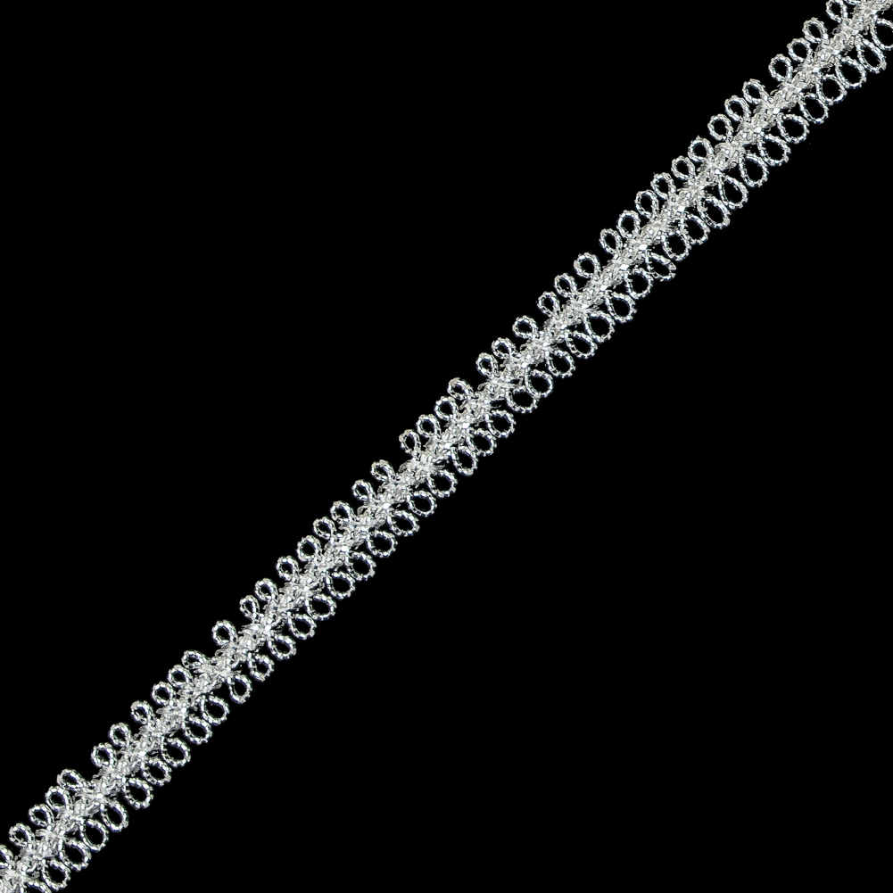 Metallic Silver Braided Trim – 0.625″ Metallic Silver Braided Trim – 0.625″