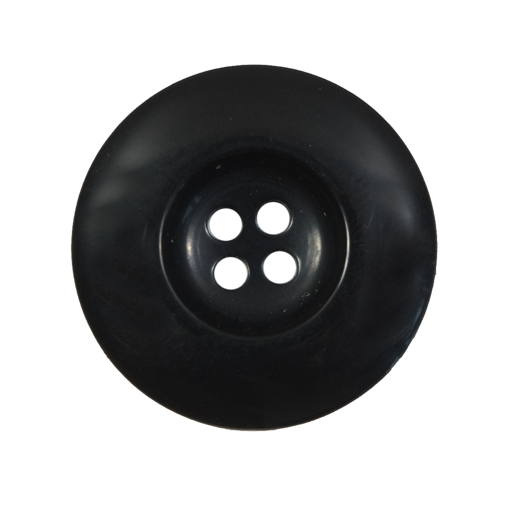 Black Plastic 4-Hole Button – 44L/28mm Black Plastic 4-Hole Button – 44L/28mm