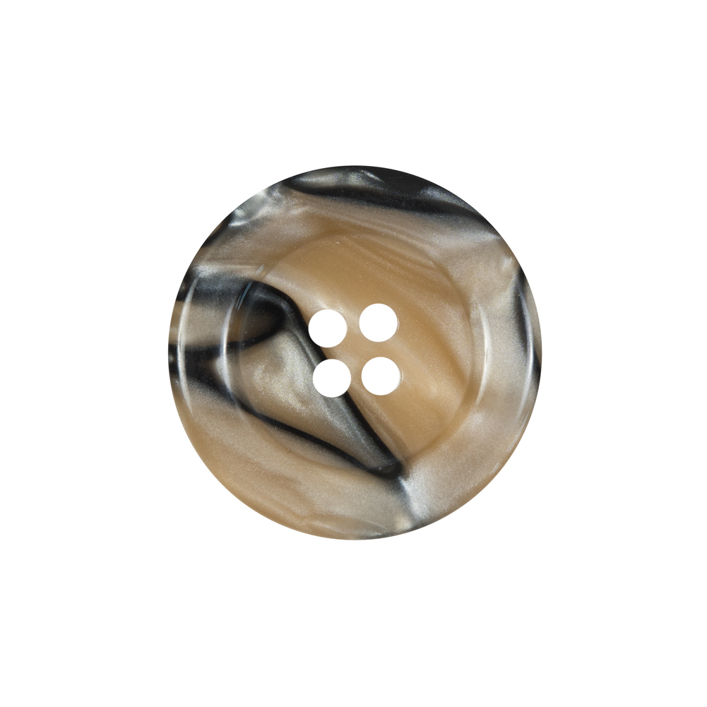 Beige and Black Plastic 4-Hole Button – 36L/23mm Beige and Black Plastic 4-Hole Button – 36L/23mm