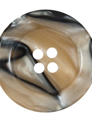 Beige and Black Plastic 4-Hole Button – 60L/38mm Beige and Black Plastic 4-Hole Button – 60L/38mm